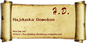 Hajduska Domokos névjegykártya
